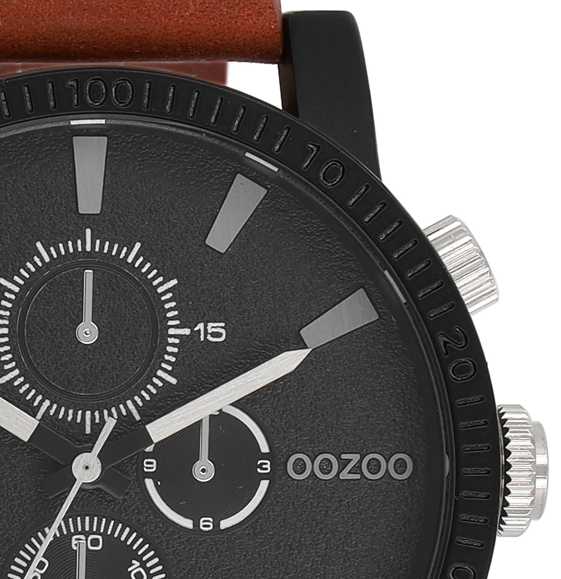 OOZOO Quarzuhr C11211, Armbanduhr, Herrenuhr, Lederarmband, günstig online kaufen
