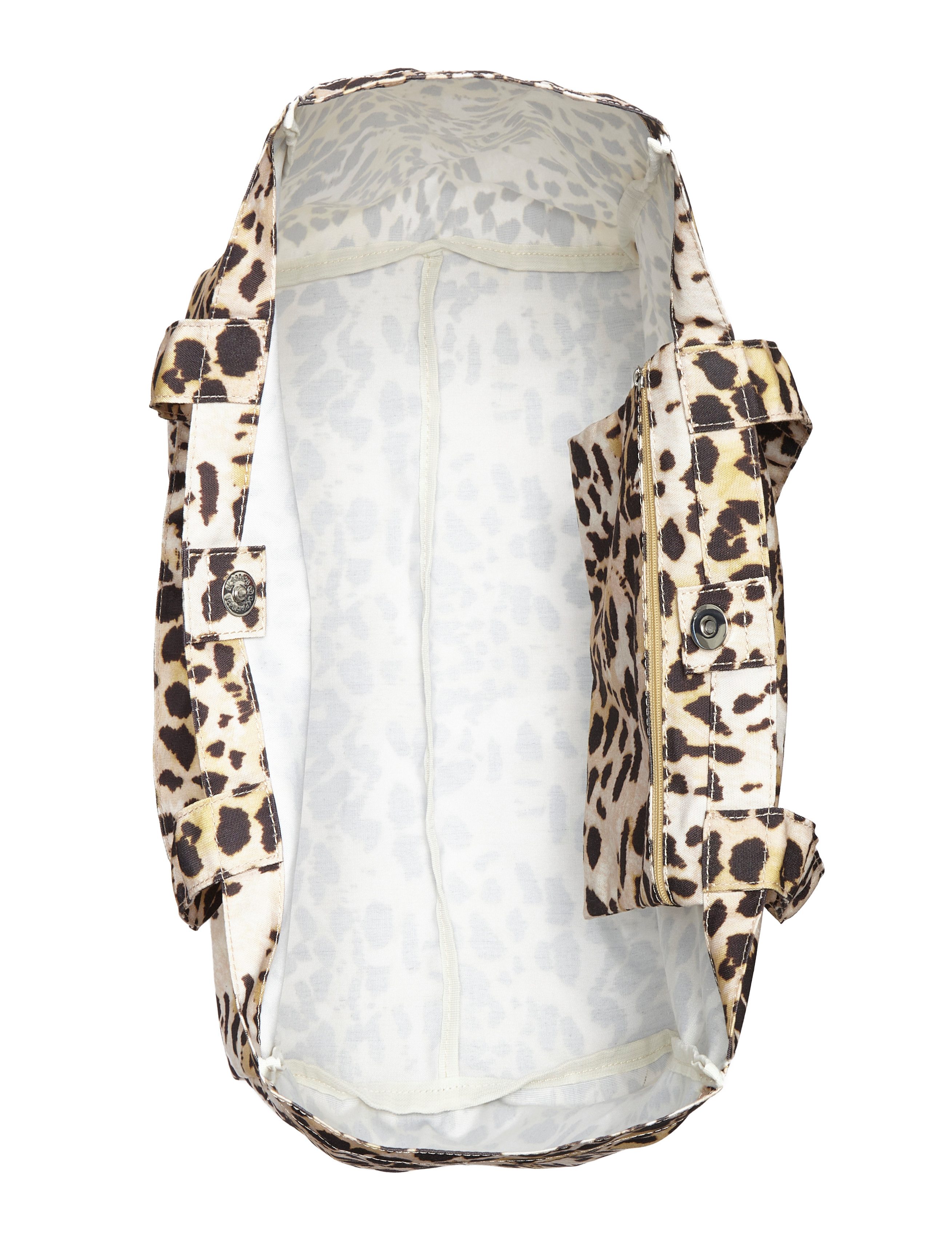 LSCN by LASCANA Shopper Schultertasche, Strandtasche, Badetasche, Sommertasche, Handtasche, Einkaufstasche, Tragetasche mit angesagtem Leo-Print VEGAN