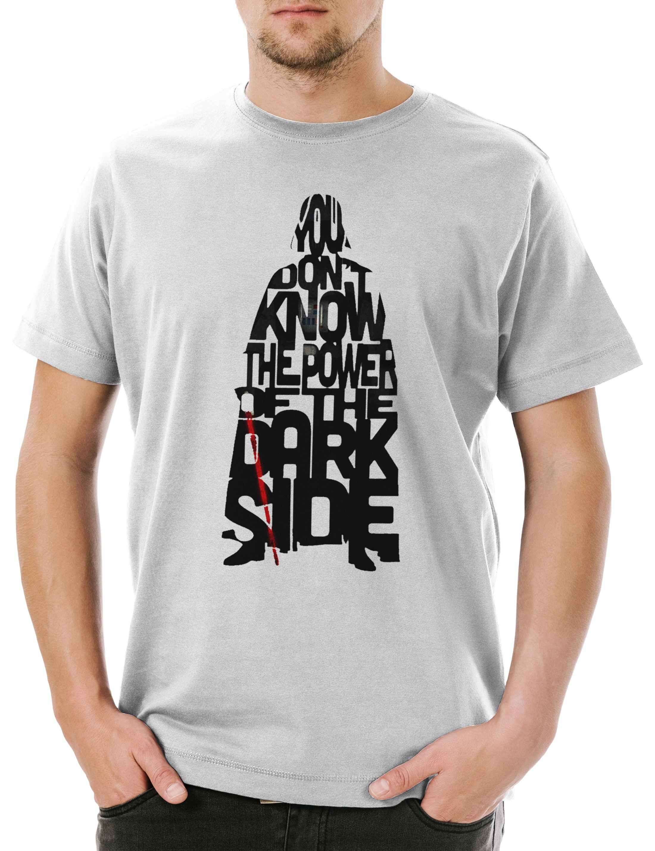 Print-Shirt The Power Of The Dark Side Herren T-Shirt Star Sci-Fi Vader Dunkle