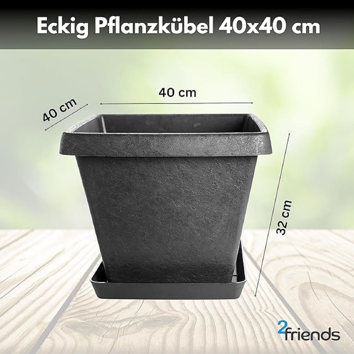 SUSTANIA Blumentopf Premium Pflanztopf mit Untersetzern günstig online kaufen
