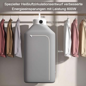 DOPWii Balkonwäschetrockner 600W Tragbarer Trockner, zusammenklappbarer Trockner, für Wohnungen, Wohnmobile, Beige