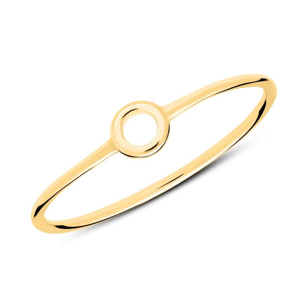 Silberring lanii Ring im Kreisdesign aus vergoldetem Sterlingsilber
