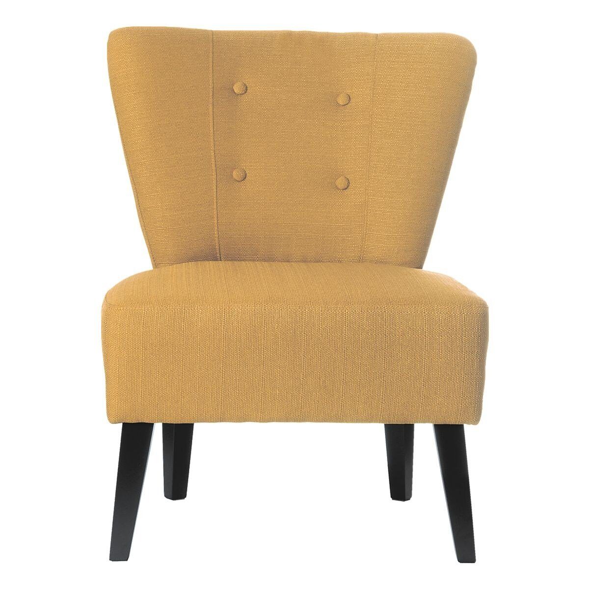 Vintage-Look, Brighton, Sitzfläche, Safran PAPERFLOW extrabreite Sessel im Holzfüße