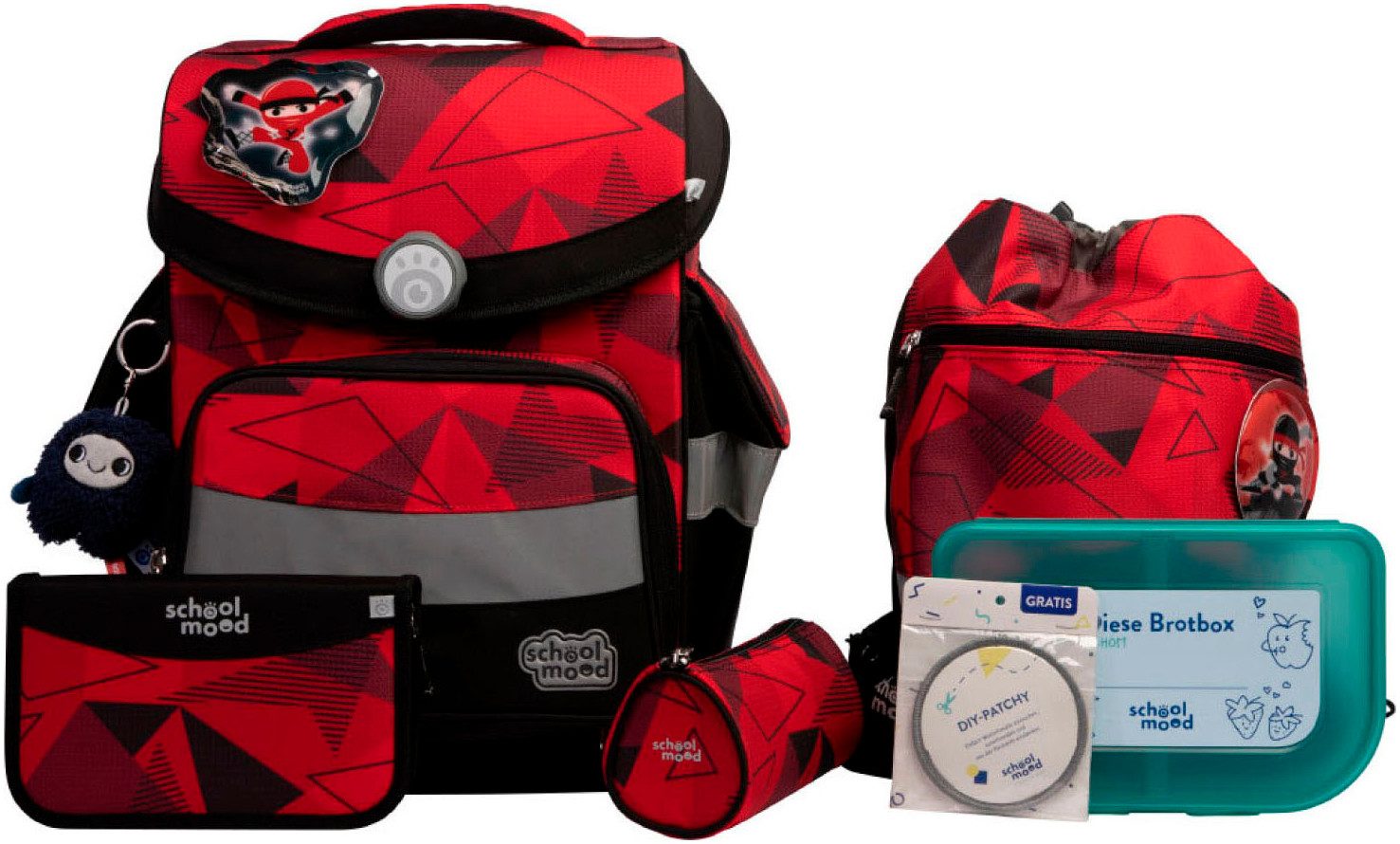 SCHOOL-MOOD® Schulranzen Timeless Pro (Set, 7-tlg)