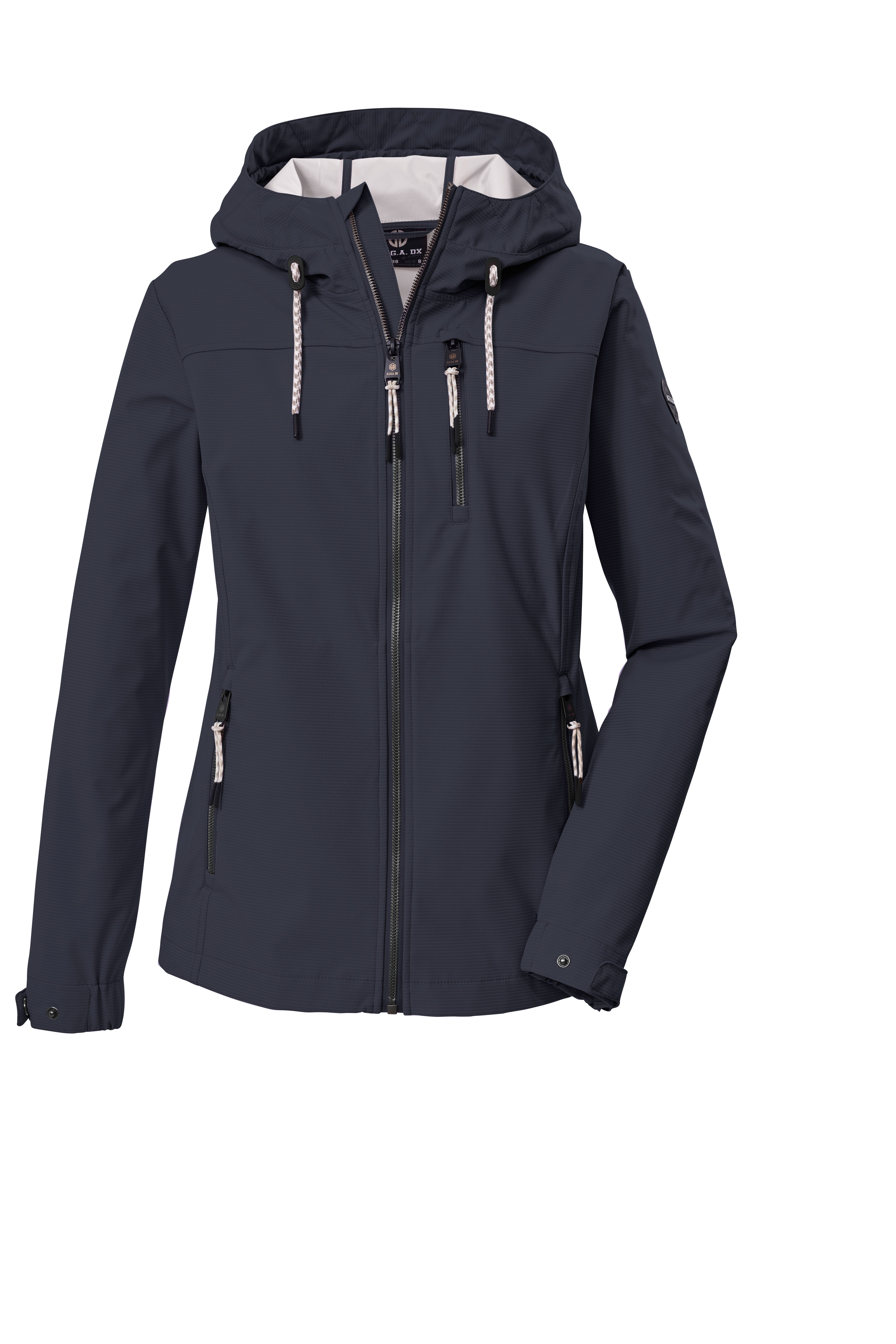 G.I.G.A. DX by killtec Softshelljacke GS 111 WMN SFTSHLL JCKT mit regulierbarer Kapuze, atmungsaktiv, wasserabweisend, winddicht