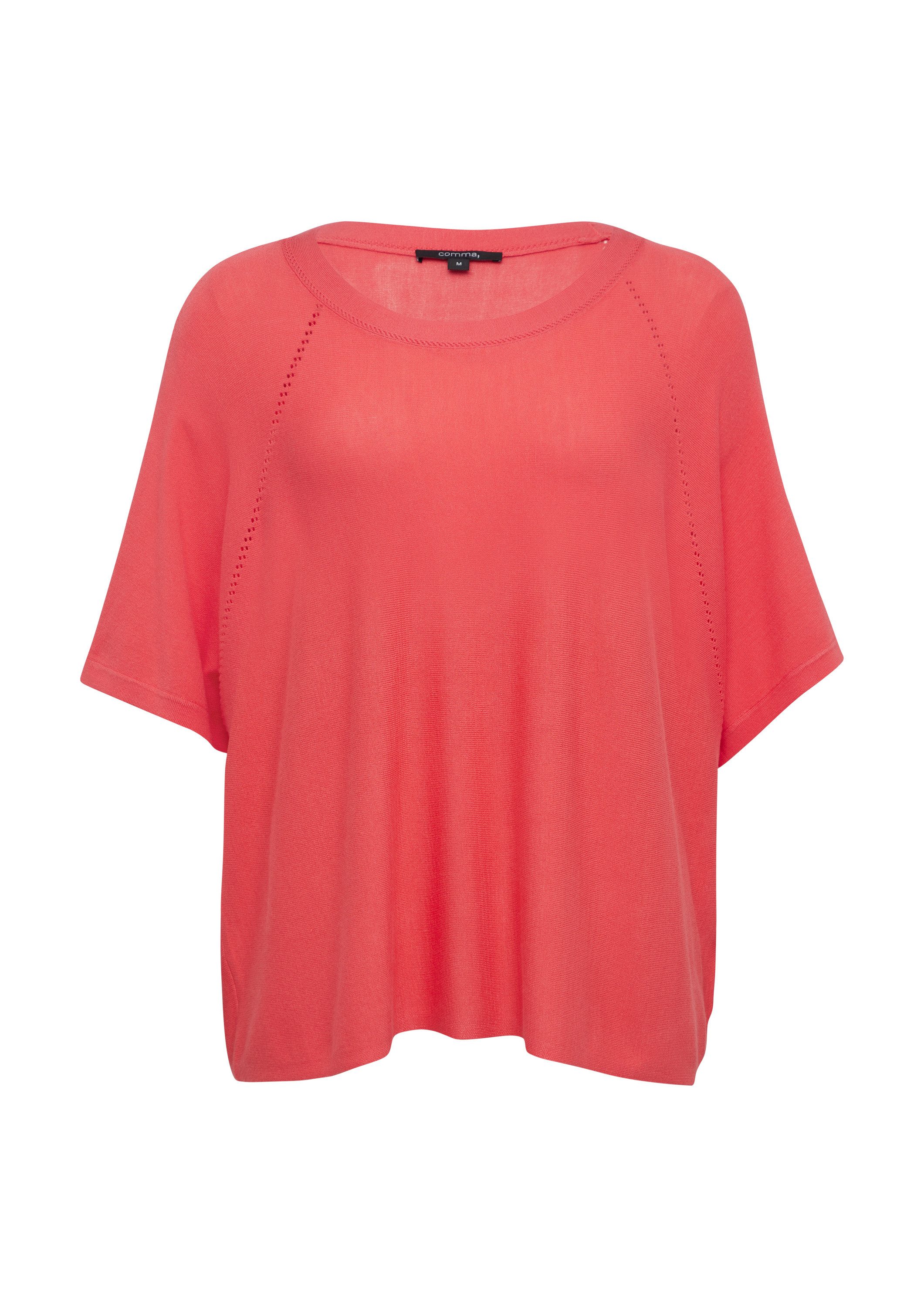 comma Kurzarmpullover Strickpullover Kurzärmeliger Strickpullover im Loose günstig online kaufen