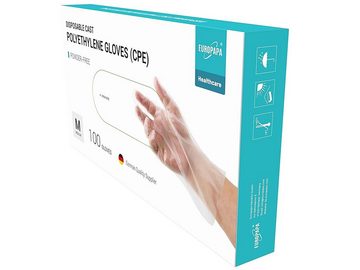 EUROPAPA Einweghandschuhe 100, 200, 300 Vorteilspack CPE transparenz Einweghandschuhe in Box (Einmalhandschuhe) latexfrei Gummihandschuhe puderfrei Handschuhe