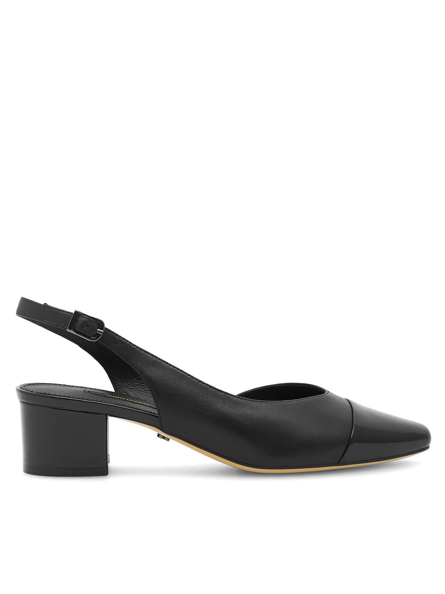 GINO ROSSI Gino Rossi 4893‑01 – Damen-Lederpumps mit Blockabsatz Schwarz Pumps Blockabsatz, Schnalle, klassisches Design