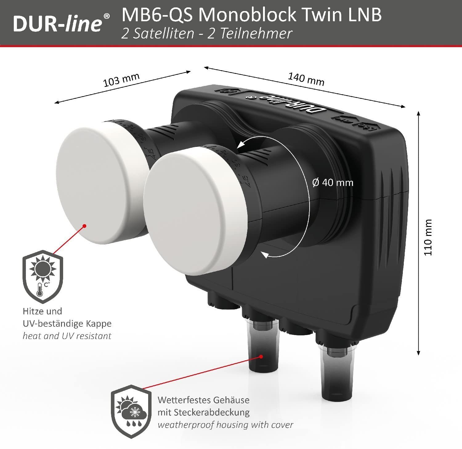MB6-TW – Twin LNB DUR-line Monoblock-LNB Monoblock DUR-line
