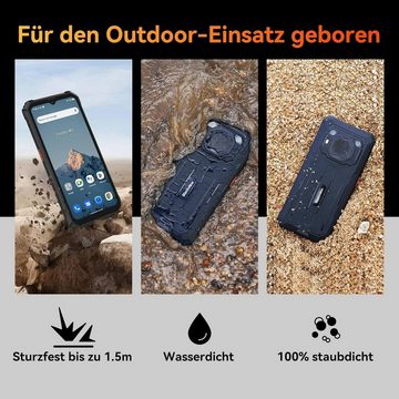 blackview BV6200Pro Schwarz Rugged Smartphone, Outdoorhandy mit 8 GB RAM Handy (16,66 cm/6,56 Zoll, 8 GB Speicherplatz, 13 MP Kamera, 13000mAh Akku, Helio P35 Octa Core, 98dB Lautsprecher, Baustellenhandy)