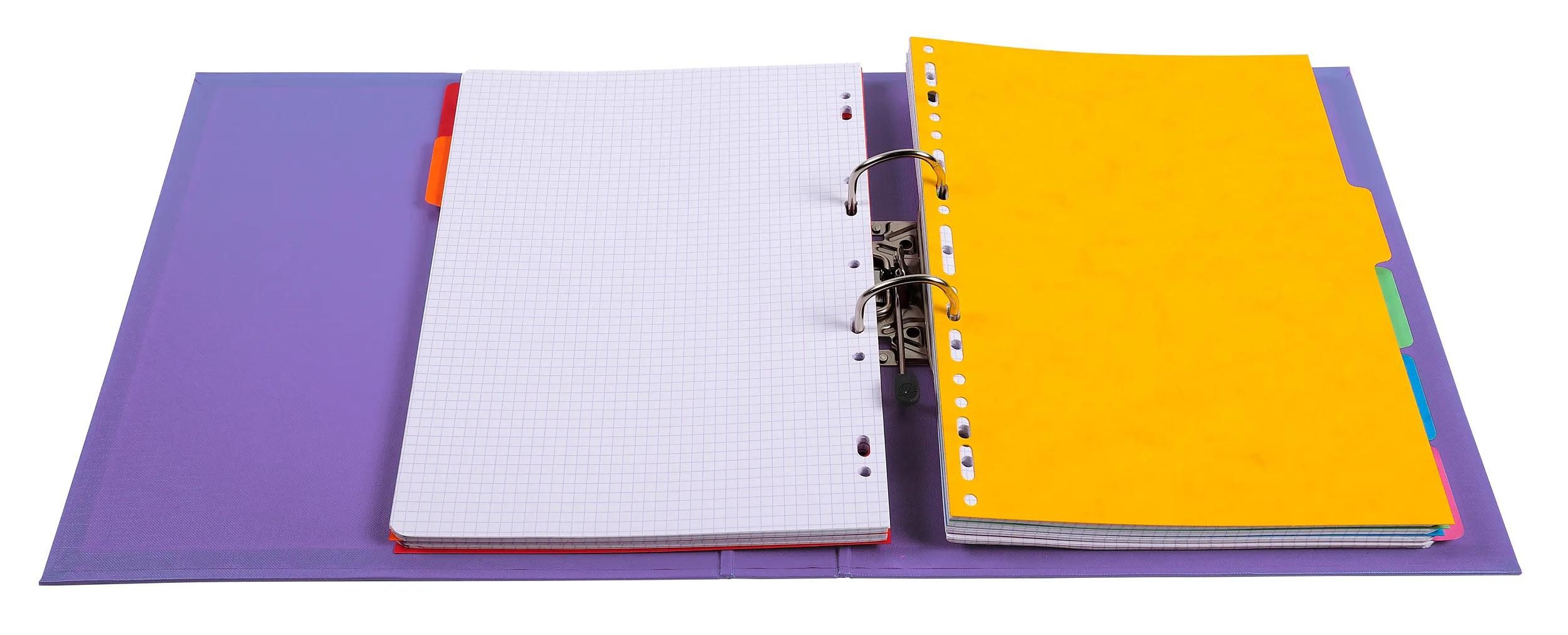 EXACOMPTA Aktenordner 10x Ordner Prem'Touch PVC, Rücken 50mm, 32x29cm A4 Maxi, Lila, 53557E, Ordner Kunststoff