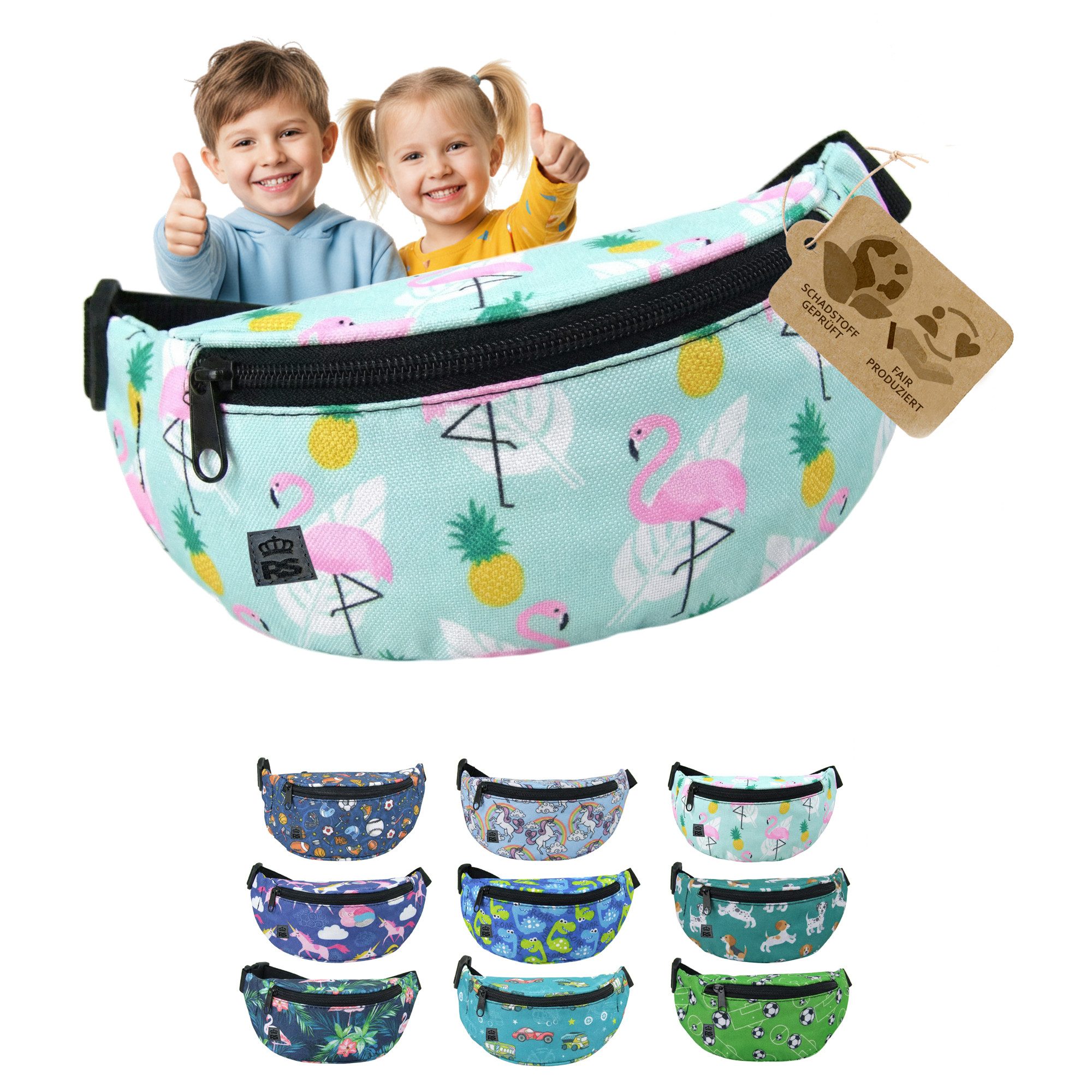 BambiniWelt by Rafael K. Gürteltasche Bauchtasche Kinder 3-7 Jahre Hüfttasche verstellbar robust abwaschbar