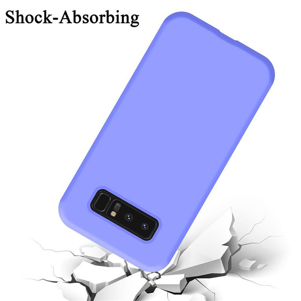 Cadorabo Handyhülle für Samsung Galaxy NOTE 8 Hülle Samsung Galaxy NOTE 8, Flexible Hülle TPU Silikon Schutzhülle Back Cover Case