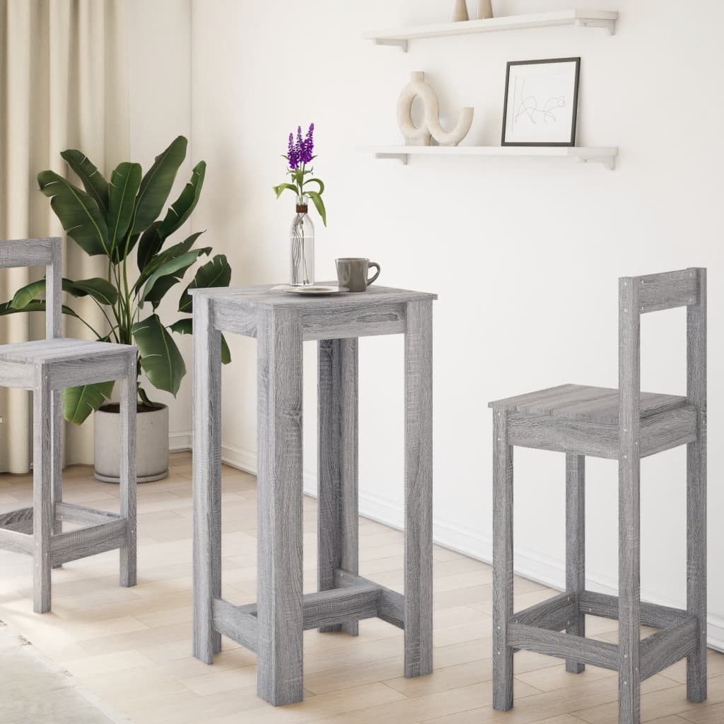 vidaXL Esstisch Bartisch Grau Sonoma 51x50x103,5 günstig online kaufen