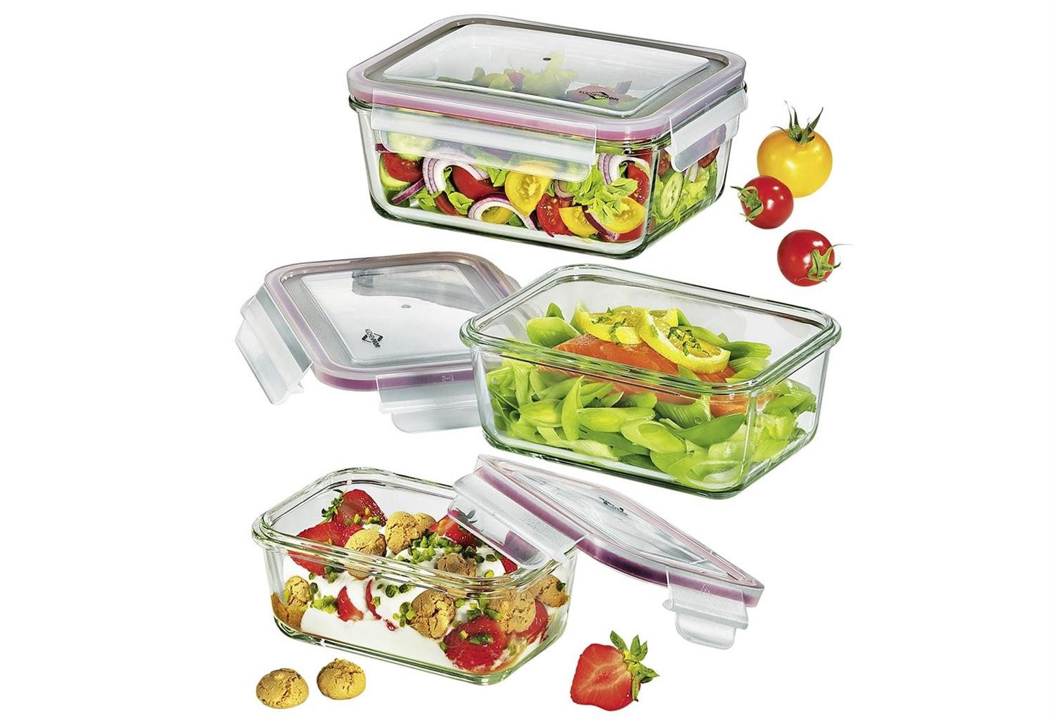 Küchenprofi Ersatzscherkopf KÜCHENPROFI Lunchbox/Vorratsdosen-Set Glas rechteckig 3tlg.
