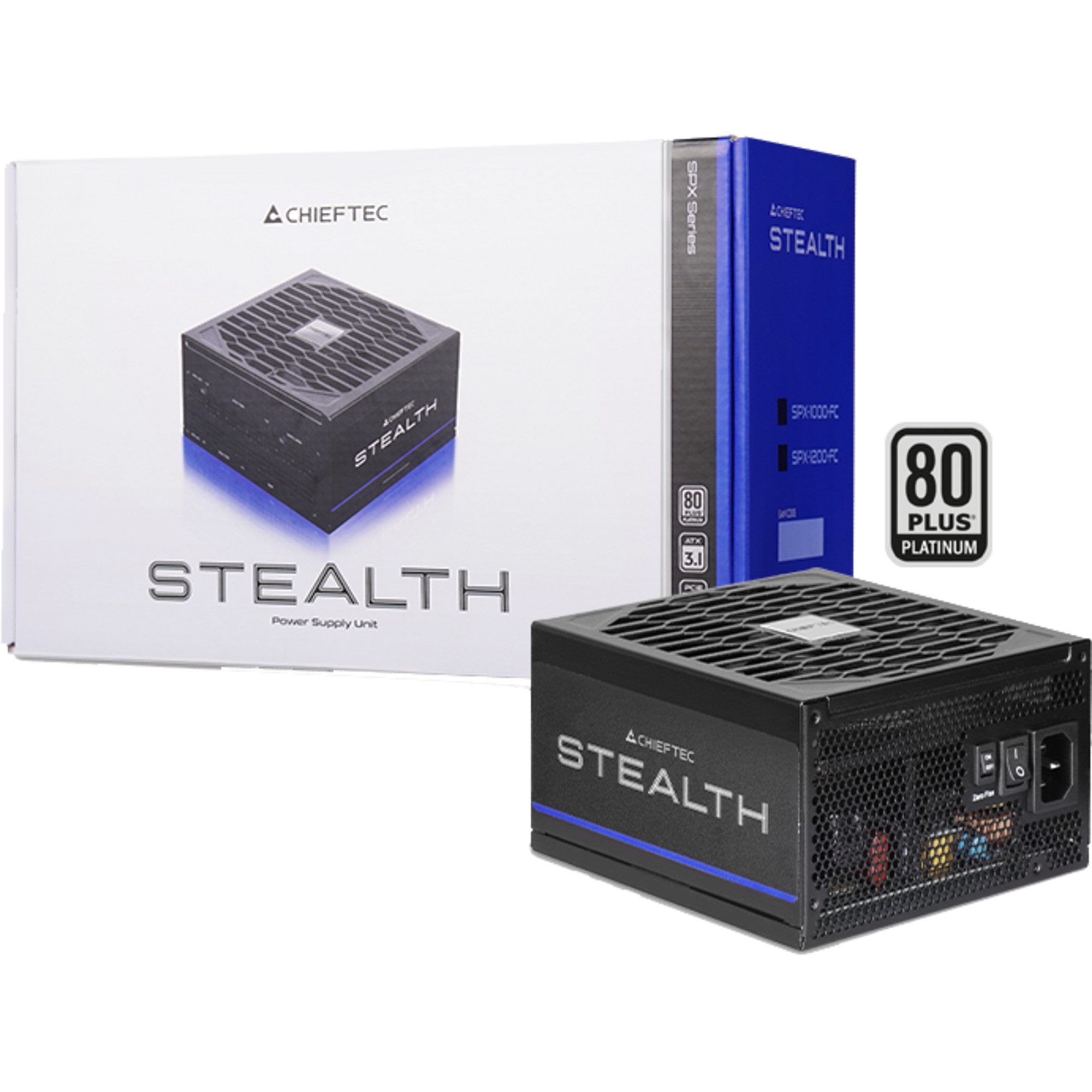 Chieftec Chieftec Stealth 1000W, PC-Netzteil, (1x 12-Pin PC-Netzteil (80 PLUS Platinum)