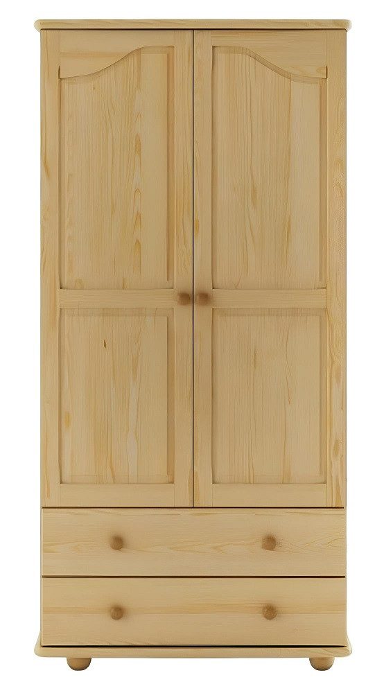 Xlmoebel Kleiderschrank Massiver Kleiderschrank aus Vollholz mit natürlicher Maserung (1-St., Kleiderschrank) Hergestellt in Europa
