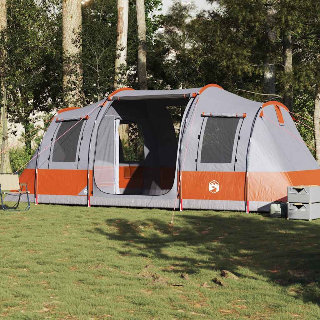 furnicato Faltzelt Camping Tunnelzelt 472x245x192 cm Grau-Orange, (1 tlg)