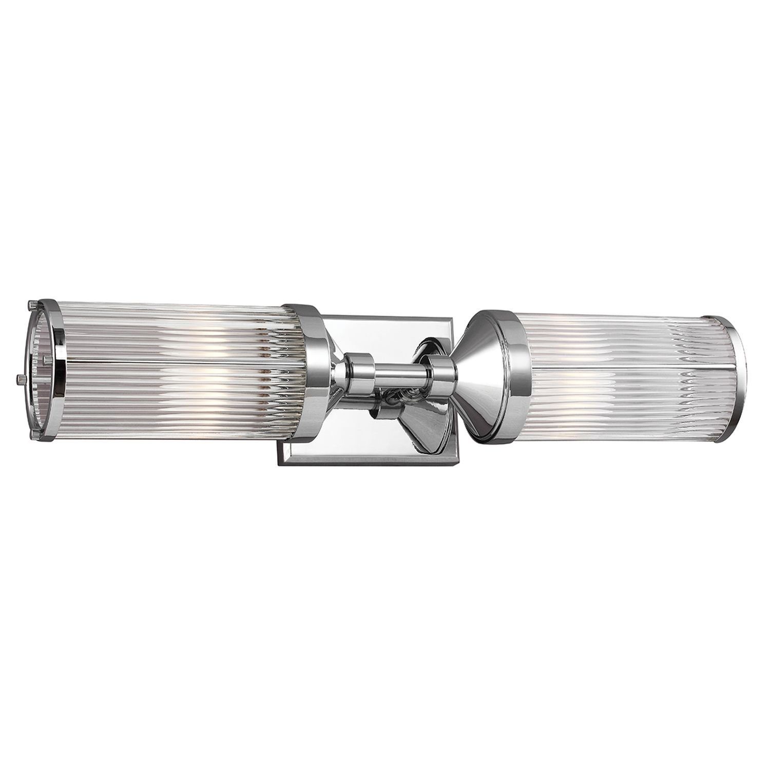 Licht-Erlebnisse Wandleuchte ERVA, LED wechselbar, Warmweiß, Wandlampe IP44 G9 3000 K 640 lm Glas Metall Jugendstil Beleuchtung