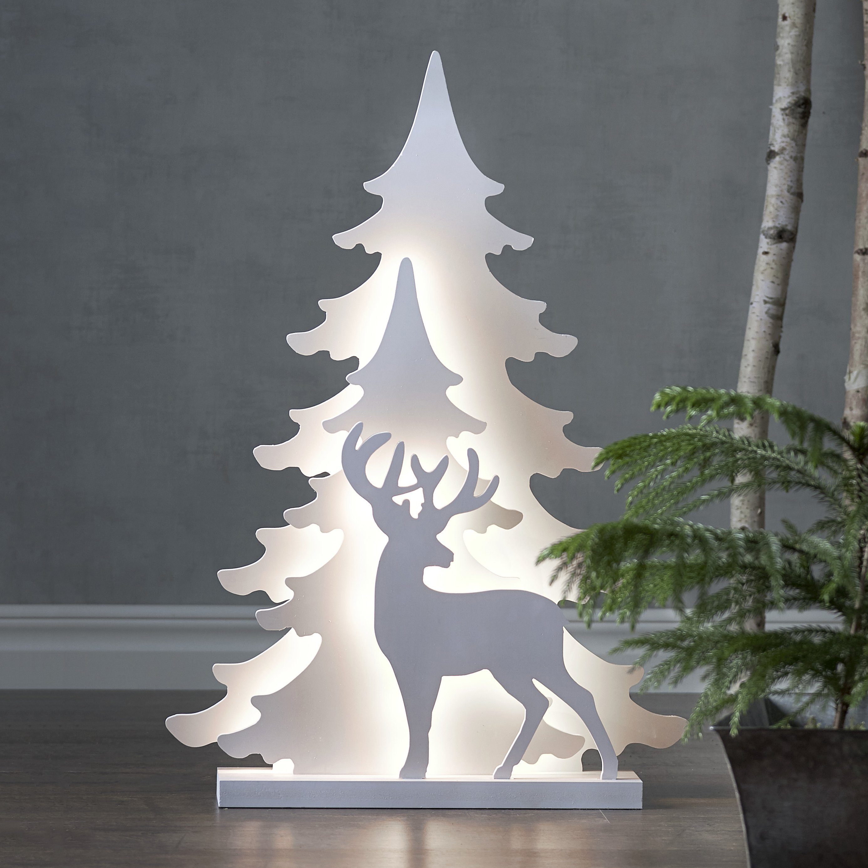 STAR TRADING LED Dekolicht Grandy, 3D Weihnachtsleuchte,Grandy', LED, weiß, 70cm