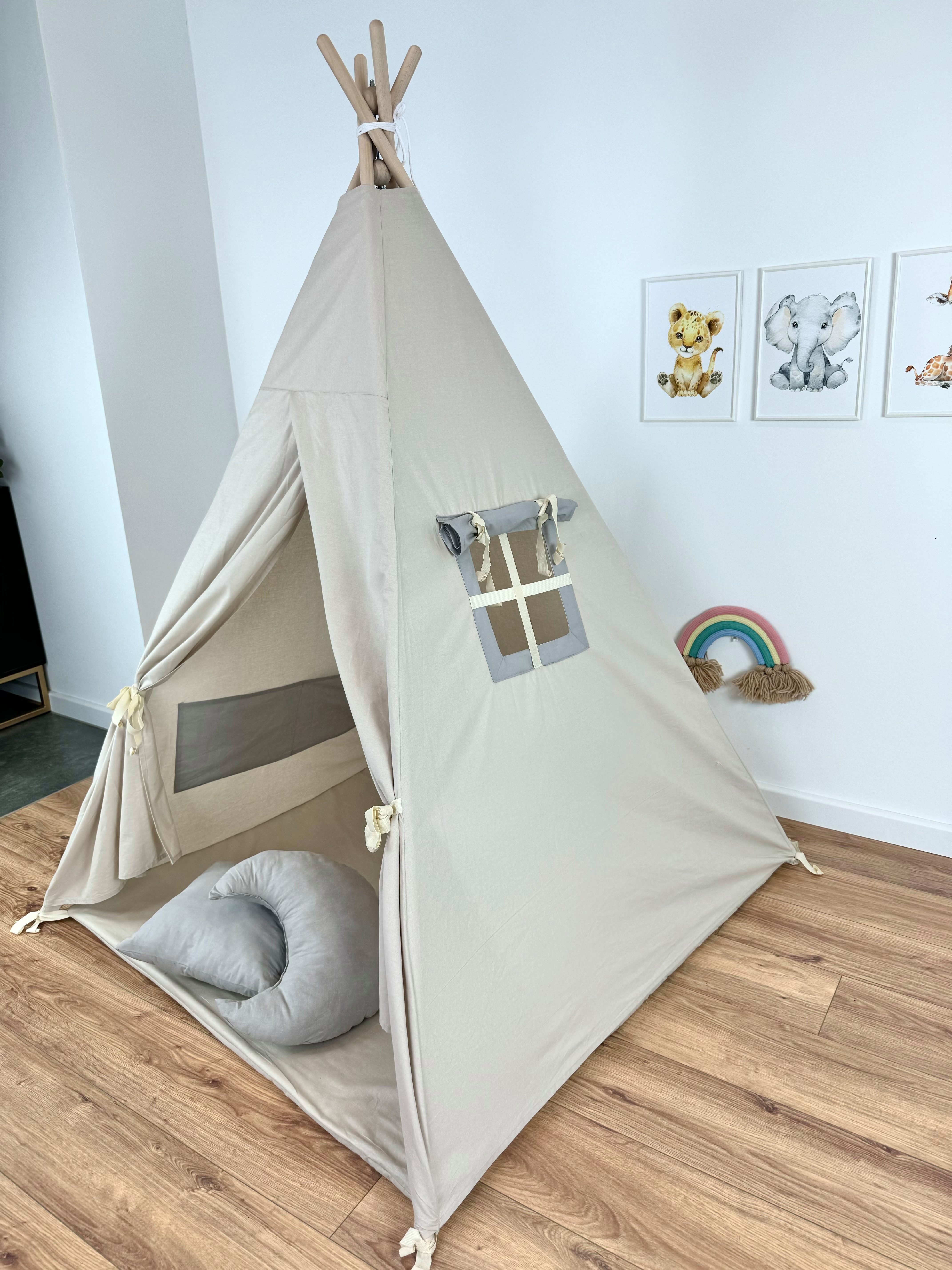 Pamek Tipi-Zelt Tipi-Zelt Spielzelt Kinderzelt für Kinderzimmer Babyzelt Vigwam, Personen: 2 (2 tlg)