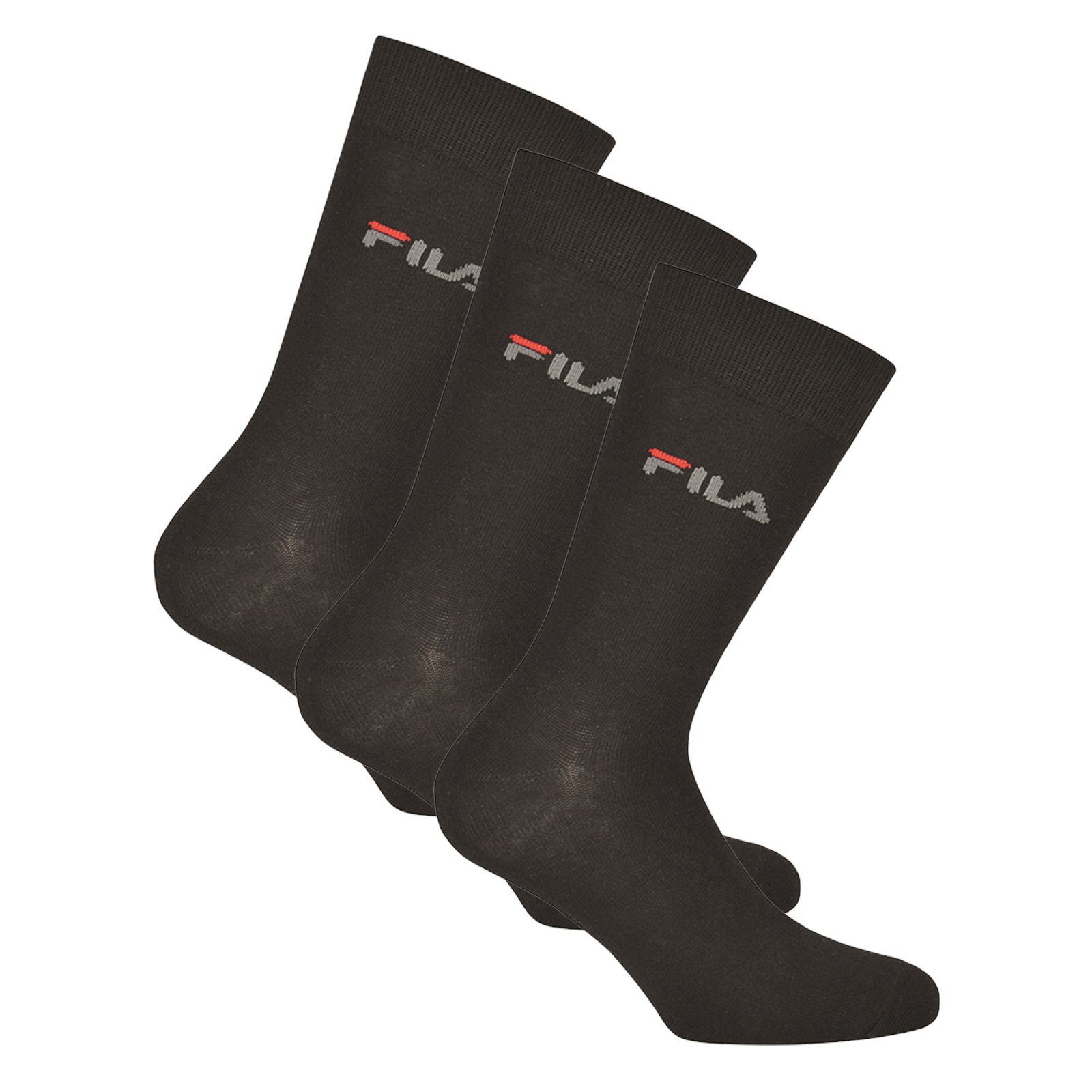 Fila Sportsocken Unisex Socken, 3 Paar - Strümpfe, Street, Sport Schwarz