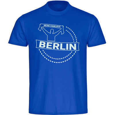 multifanshop T-Shirt Herren Berlin blau - Meine Fankurve - Männer