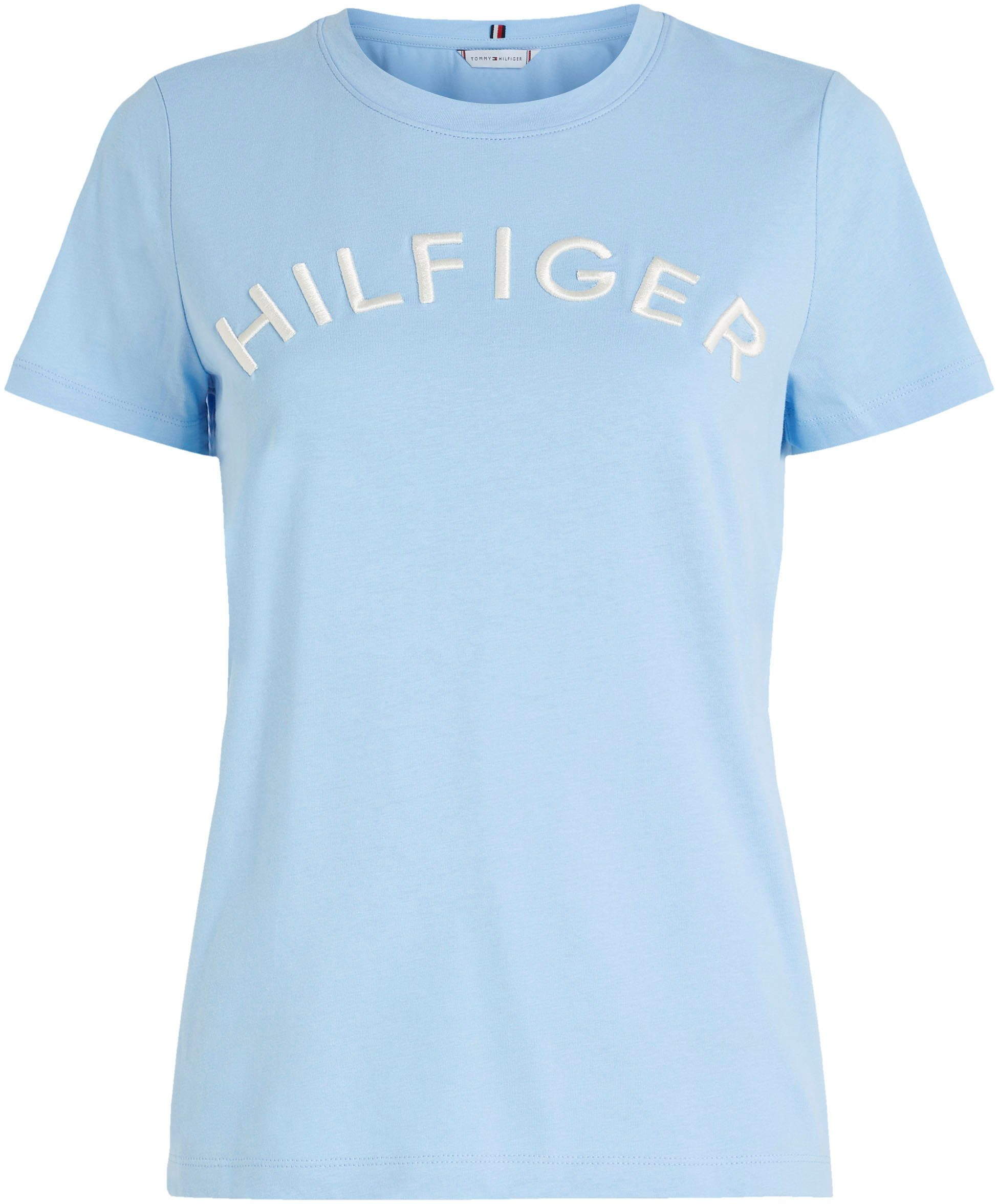 Tommy Hilfiger Rundhalsshirt REG Hilfiger großer mit HILFIGER Tommy C-NK Blue Stickerei SS Vessel VARSITY EMB