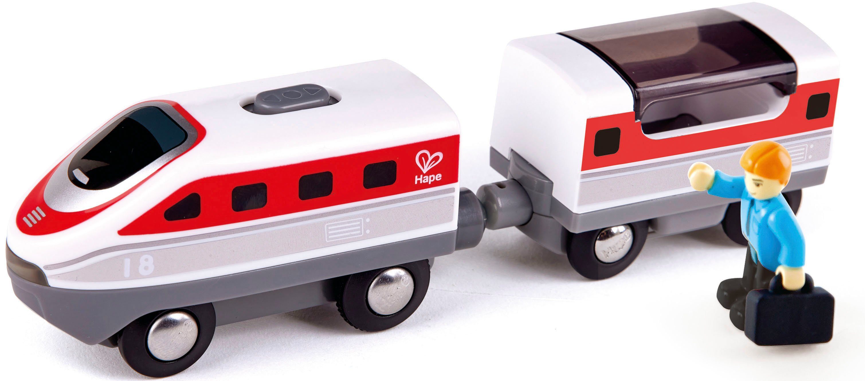Hape Spielzeug-Eisenbahn Batteriebetriebenes Intercity-Zugset