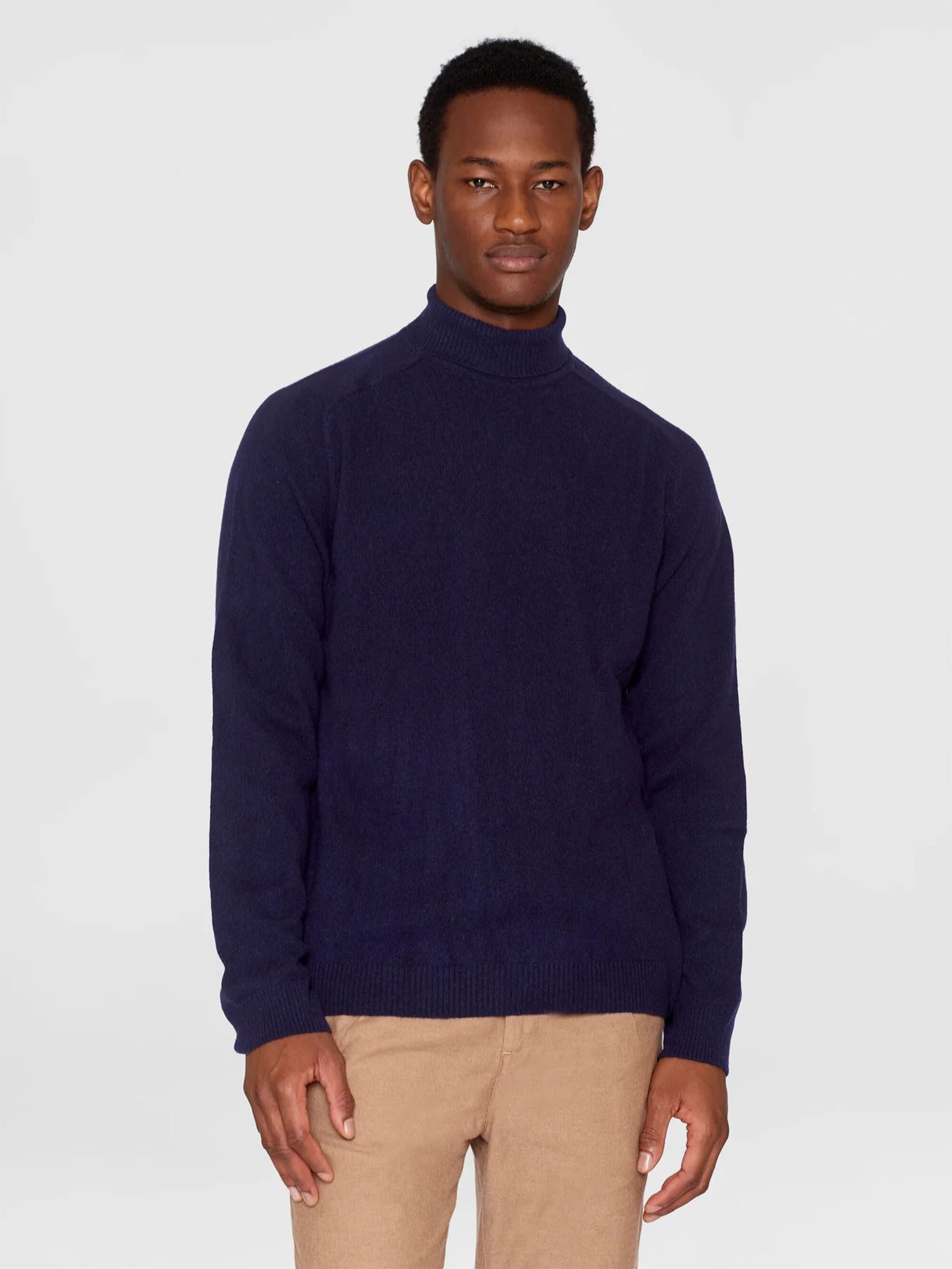 KnowledgeCotton Apparel Strickpullover Forrest Roll Neck Merino Wool Knit