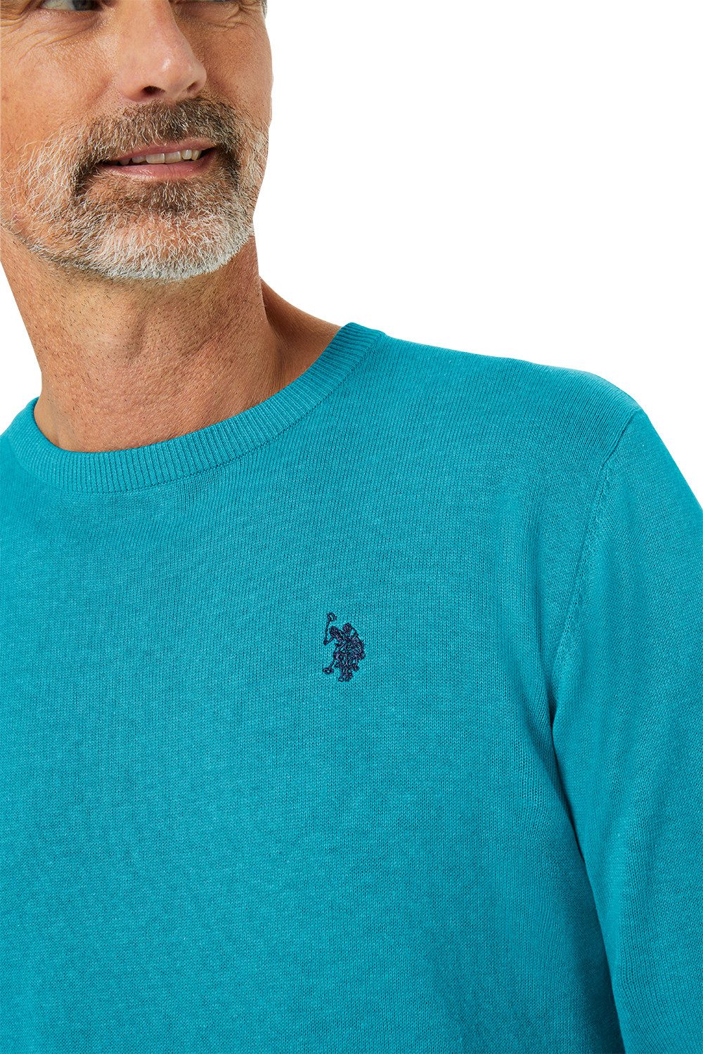 US Polo Assn. Rundhalspullover Besonders hautfreundlich dank 100% Baumwolle