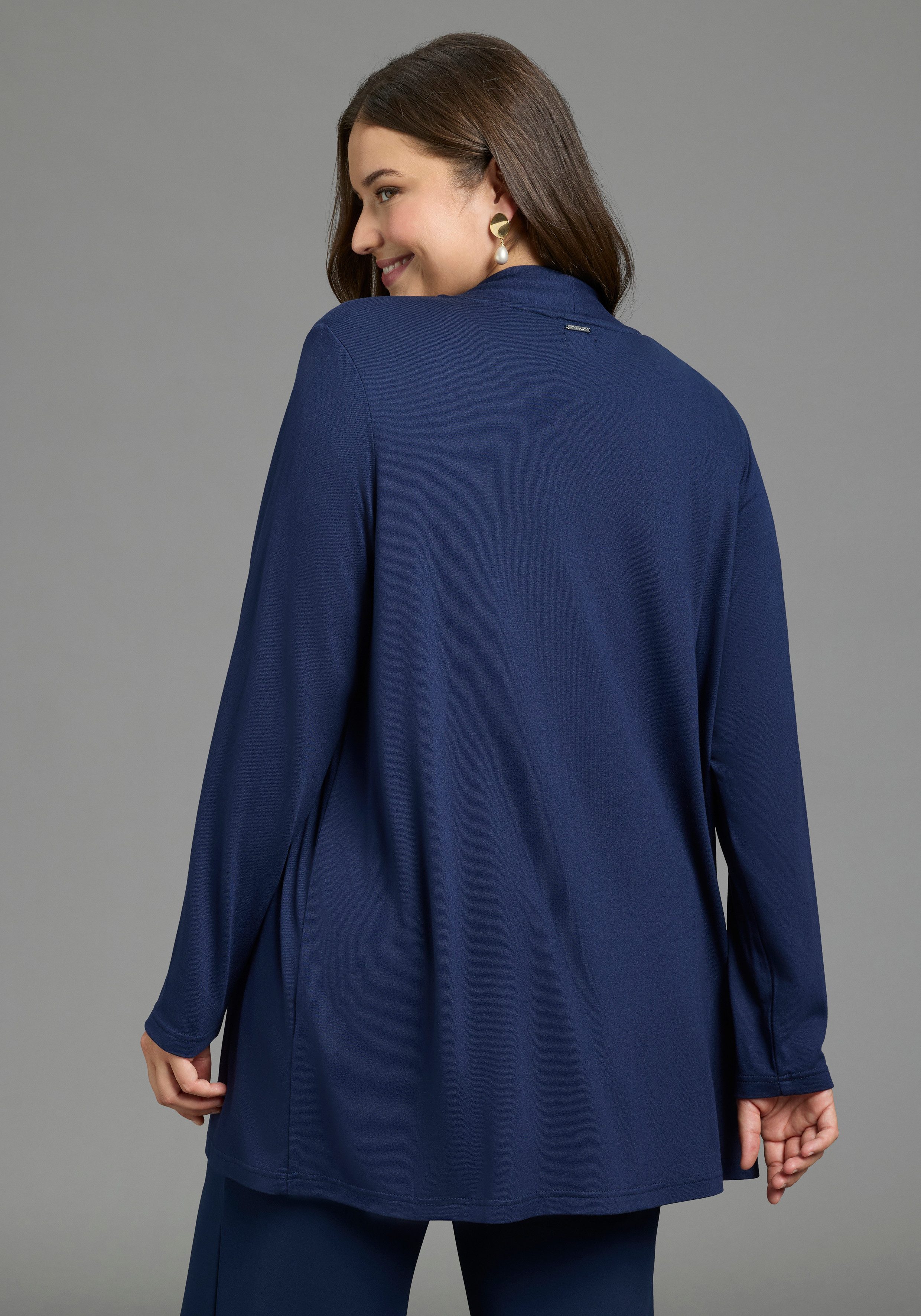 Laura Scott CURVE Strickjacke Große Größen aus angenehmem fließendem Jerseymaterial