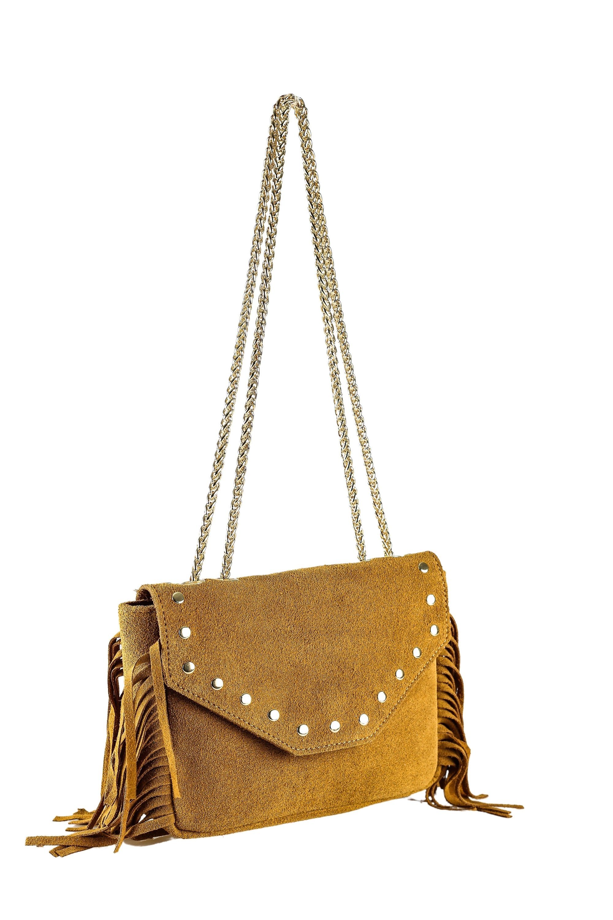 COLLEZIONE ALESSANDRO Umhängetasche Mini-Jesse, aus Wildleder mit Fransen