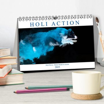 CALVENDO Wandkalender Holi Action (Tischkalender 2025 DIN A5 quer), CALVENDO Monatskalender
