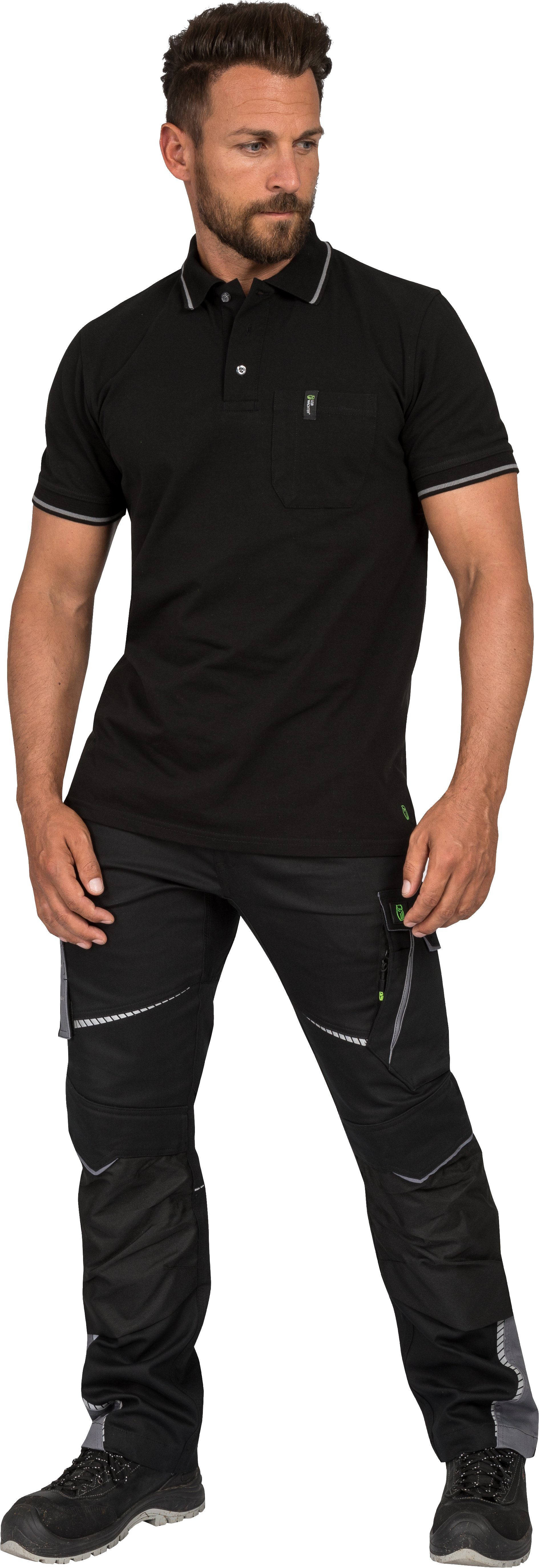 Leibwächter Poloshirt Flex-Line Herren Poloshirt kurzarm, mit Brusttasche & Stifttasche (Bequeme Workwear, antibakterielle, Antigeruchs- und Antipilling-Ausrüst – Bild 4 von 4