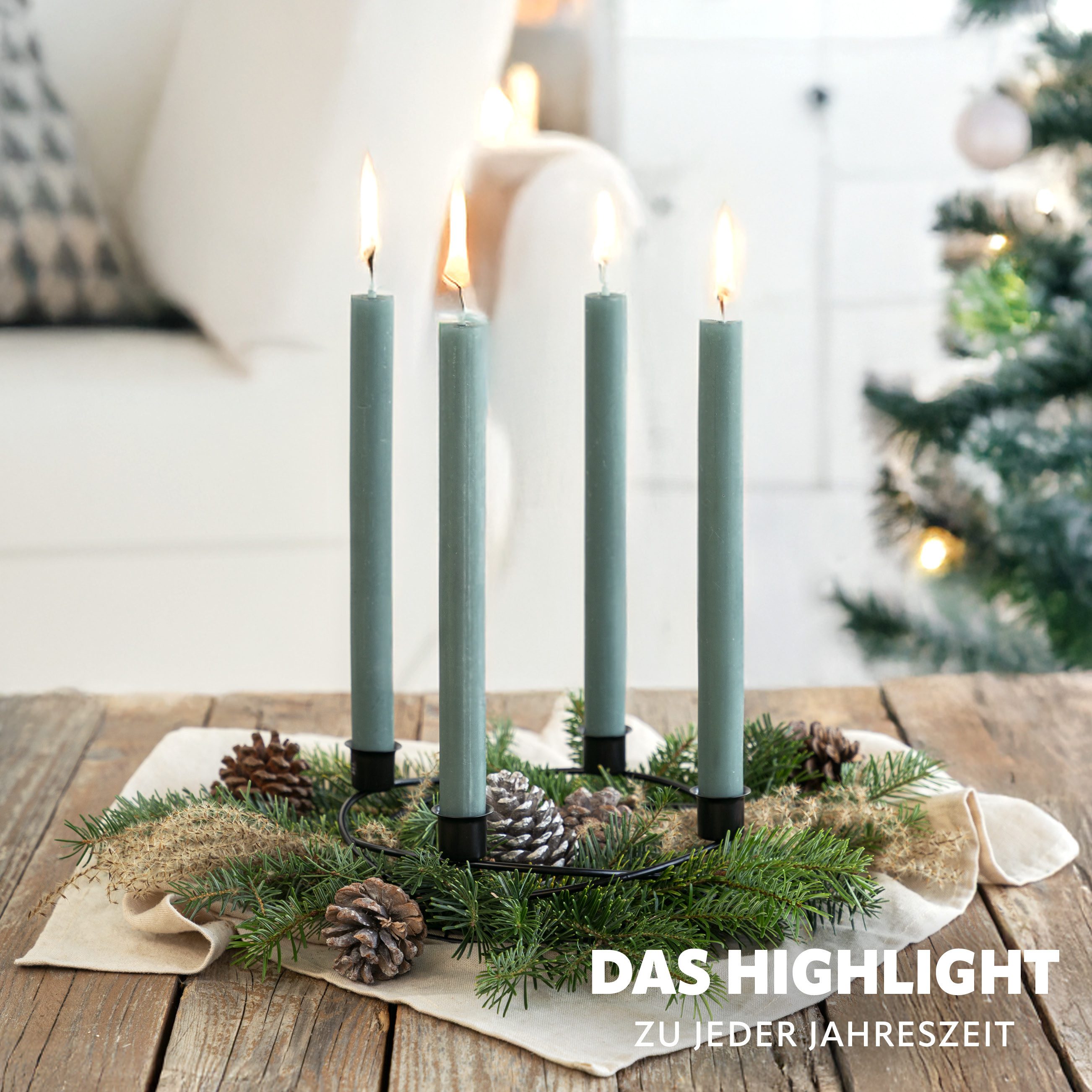 bremermann Kerzenhalter – Kranzform, für Stabkerzen / Tafelkerzen, Kerzenst günstig online kaufen