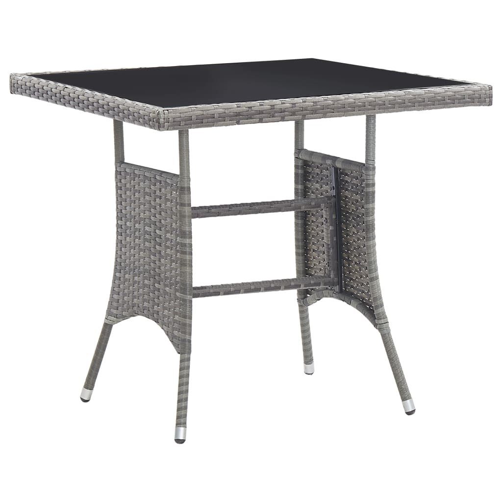 vidaXL Gartentisch Gartentisch Grau 80x80x74 cm günstig online kaufen