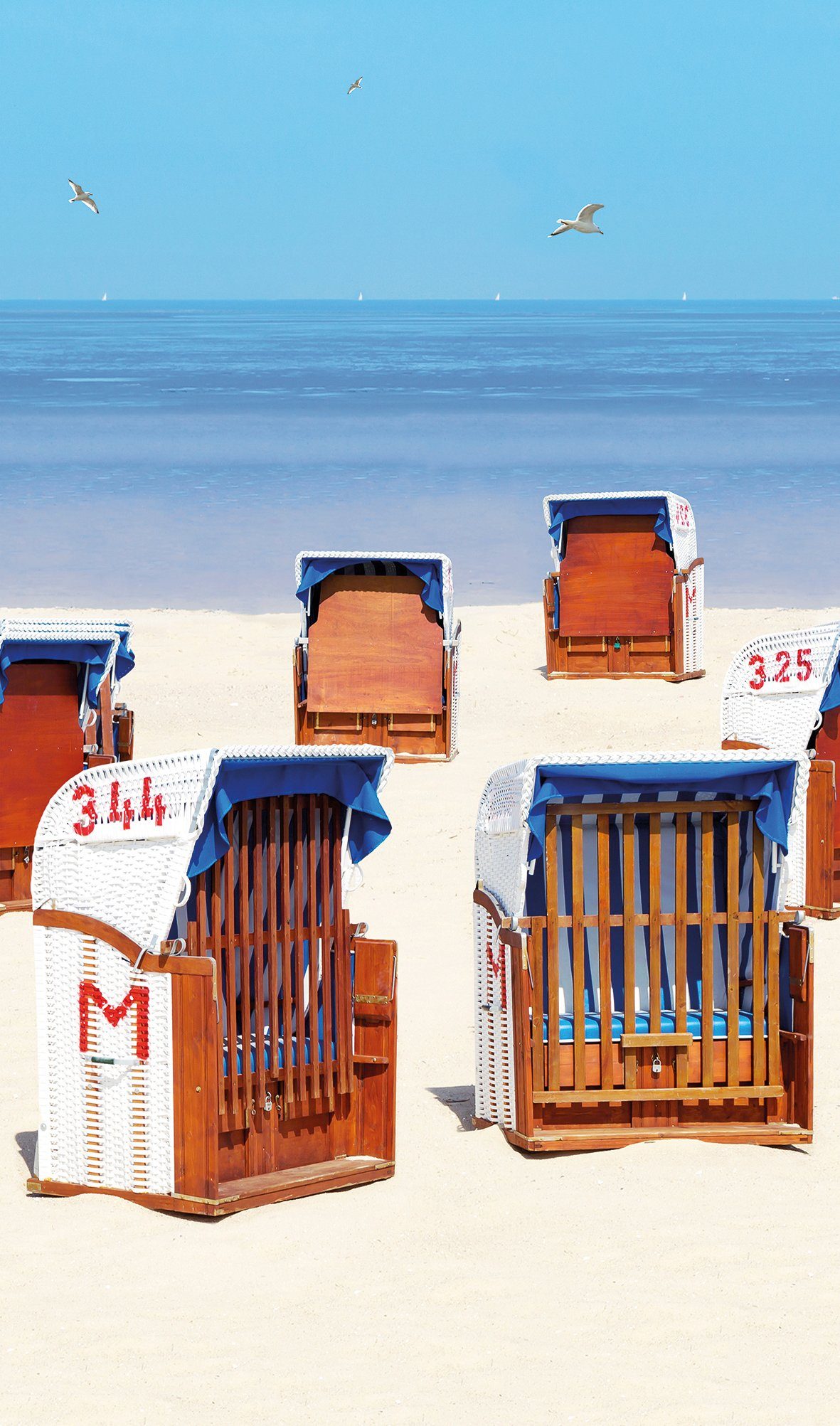Marburg Fototapete, Strand, realistisch, moderne Tapete für Wohnzimmer Schlafzimmer Küche