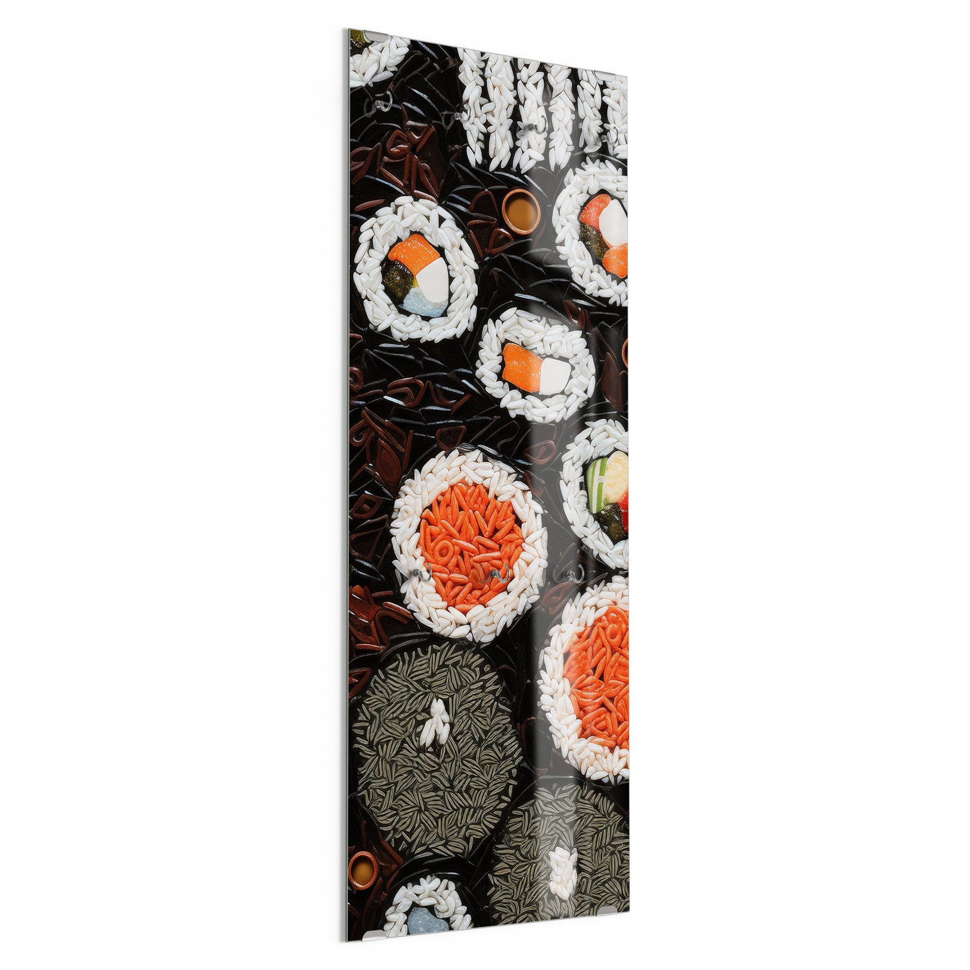 DEQORI Kleiderhaken 'Sushi-Symphonie', Glas Garderobe hängend Flur Jackenhalter modern Wandgarderobe Haken