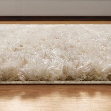 Hochflor-Teppich Hochflor Teppich Wohnzimmer Shaggy Flokati Stil, Paco Home, rund, Höhe: 44 mm