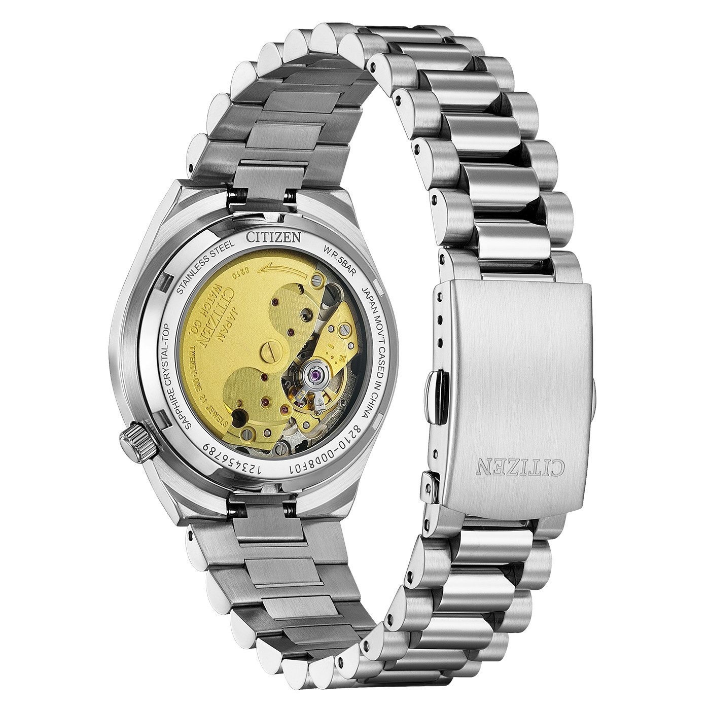 Citizen Automatikuhr TSUYOSA 37 mm NJ0200-50M, Armbanduhr, Damenuhr, Mechanische Uhr, Edelstahlarmband, analog
