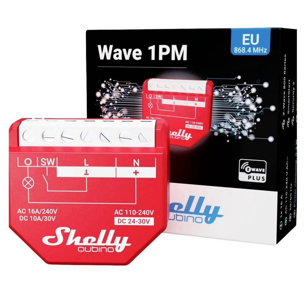 Thumbnail - Shelly UP-Relais max. 16 A, 1 Kanal, Messfunktion, Smart-Home-Steuerelement, mit Messfunktion