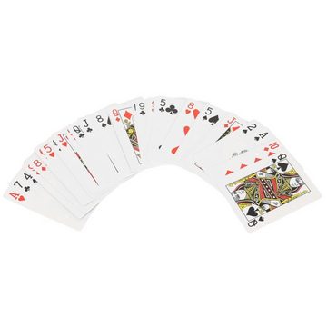 ISO TRADE Sammelkarte Poker Set mit 300 Chips, Aluminiumgehäuse Texas Strong Holdem Blackjack Spielpaket