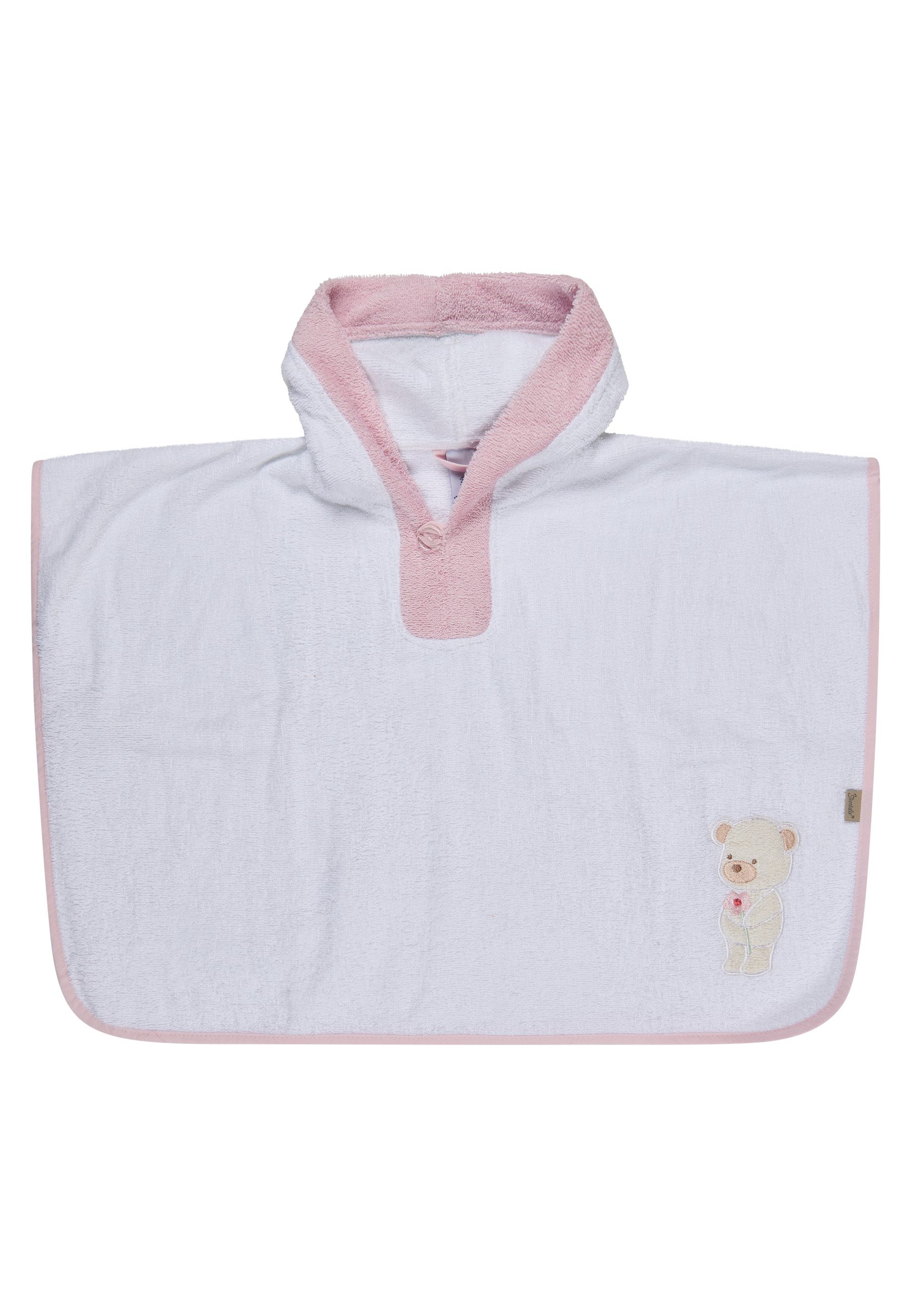 Sterntaler® Poncho Poncho BÄR Betty (1-St) Badeponcho aus Frottee, Stickmotiv, zum einfachen drüberziehen, Knopf
