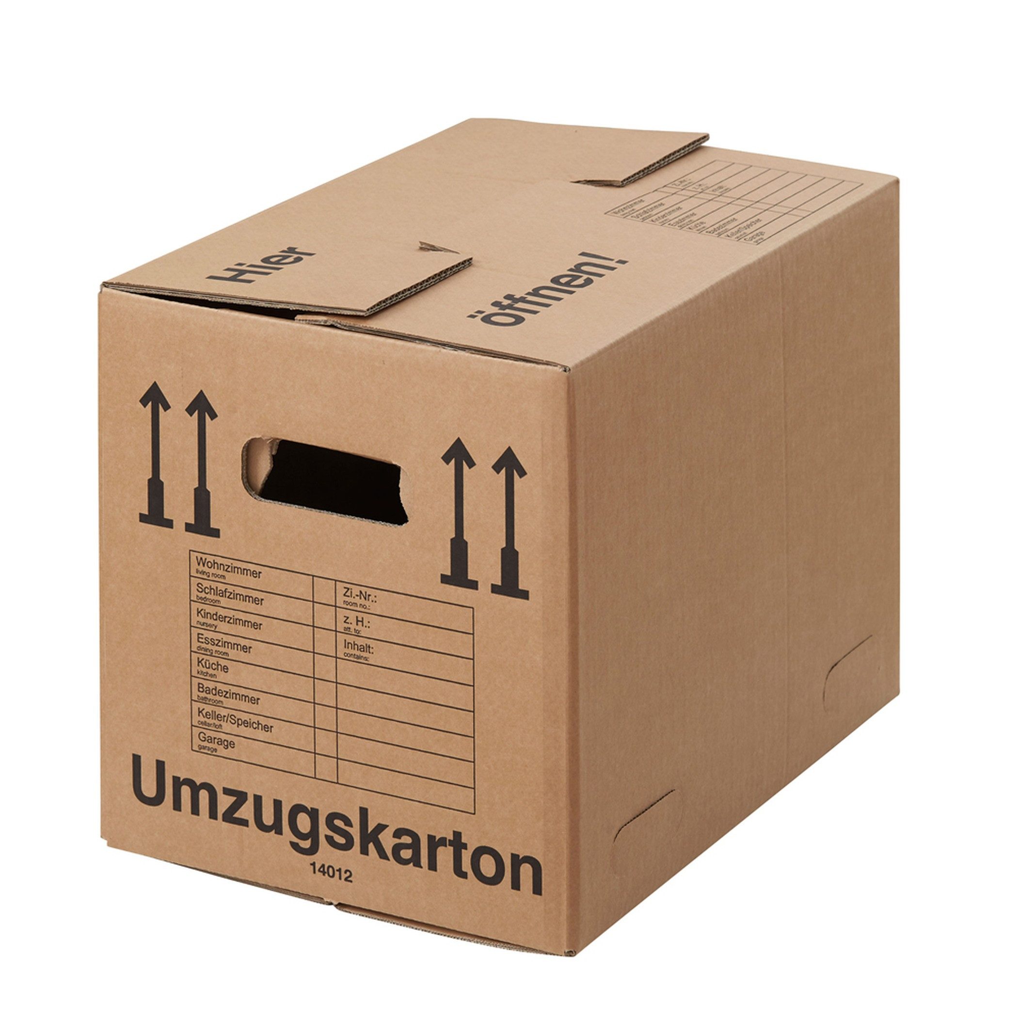 BB-Verpackungen Umzugskarton COMPACT, 2-wellig, 40kg Traglast, 500 mm x 350 mm x 370 mm, 60 Stück