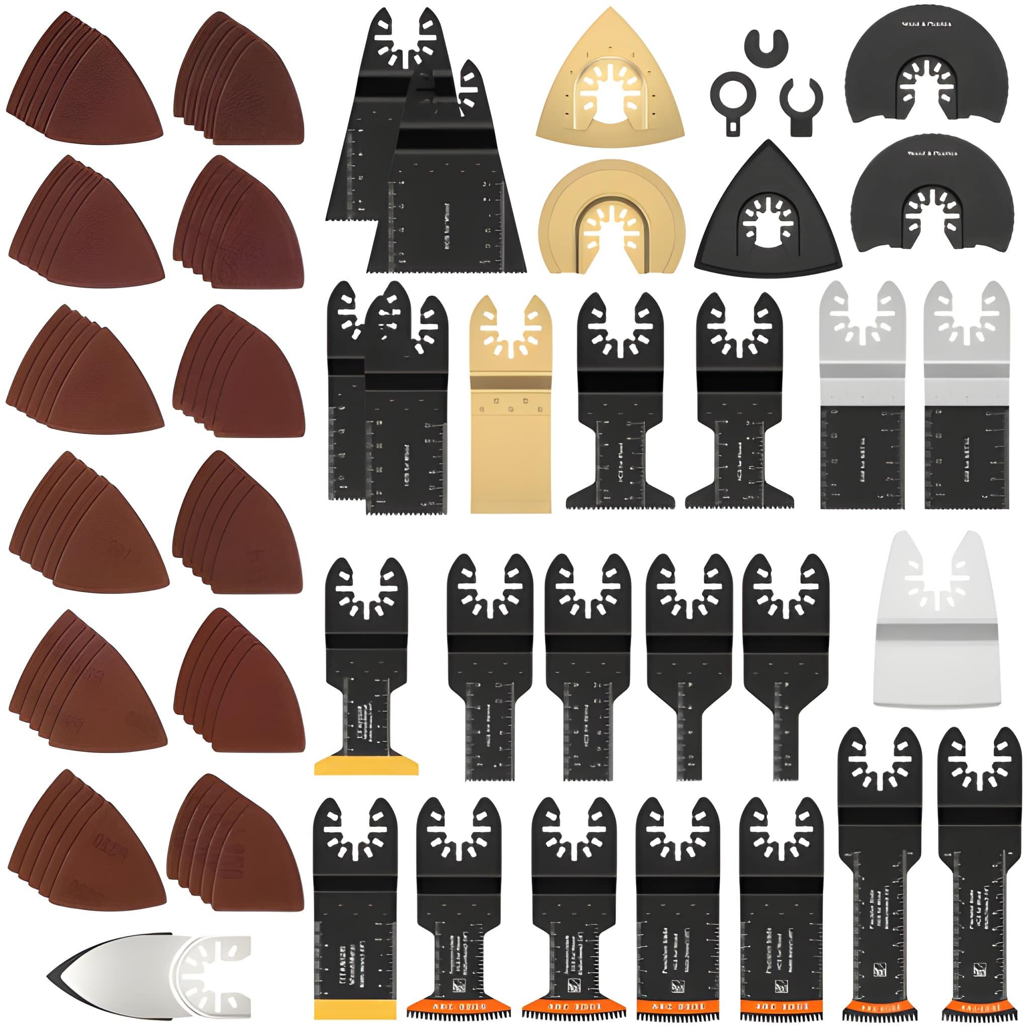 Athlix Sägeblatt 56-teiliges Oszillierendes Sägeblätter Kit Oszillierende Klingen (56-St), Universelle Kompatibilität mit allen Marken