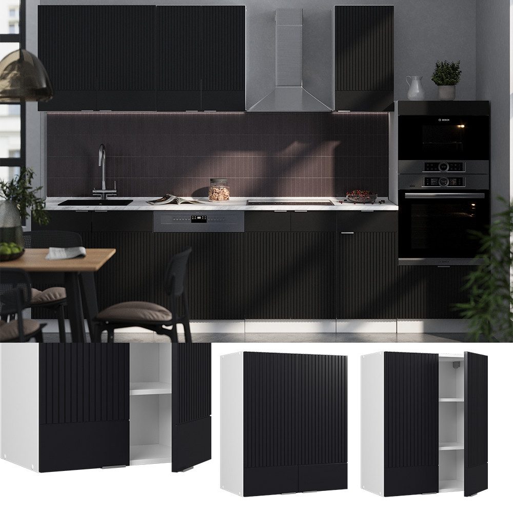 Vicco Hängeschrank Fame-Line, Schwarz gestreift/Weiß, 60 günstig online kaufen