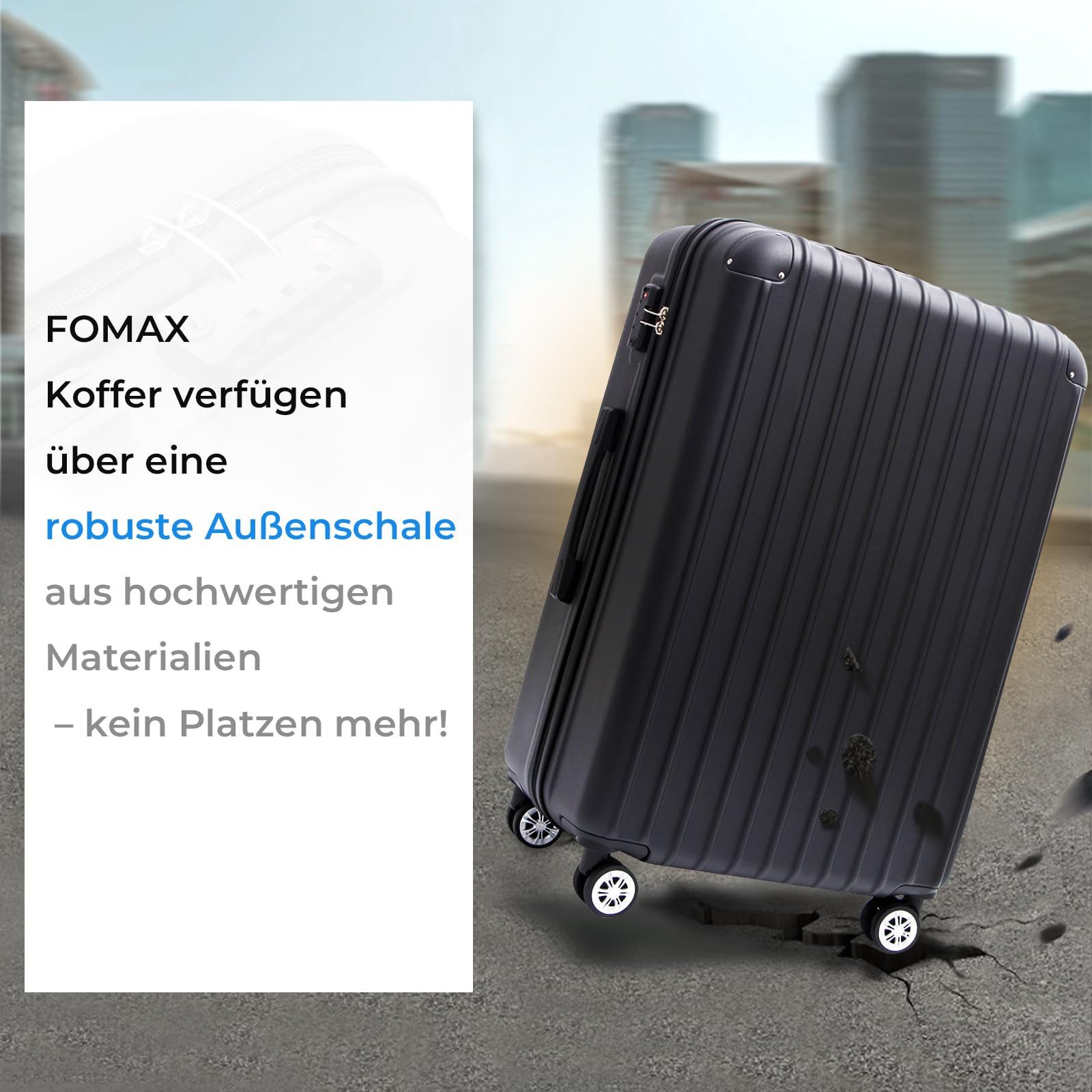 Frentree Hartschalen-Trolley Reisekoffer mit TSA-Schloss, Koffer in 3 Größen (Handgepäck, L, XL), 4 Rollen, 360°-Drehung, Wochenendreisen, Geschäftsreisen, Fernreisen
