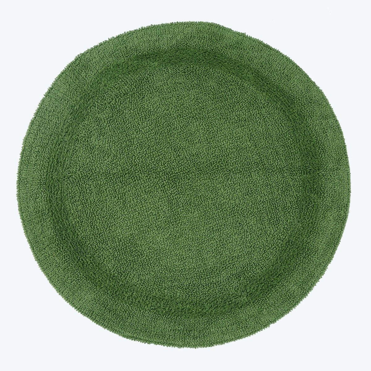 Homescapes Badematte Runde Battematte flaschengrün 80 cm aus 100% Baumwolle, Höhe 20 mm, Φ 80 cm