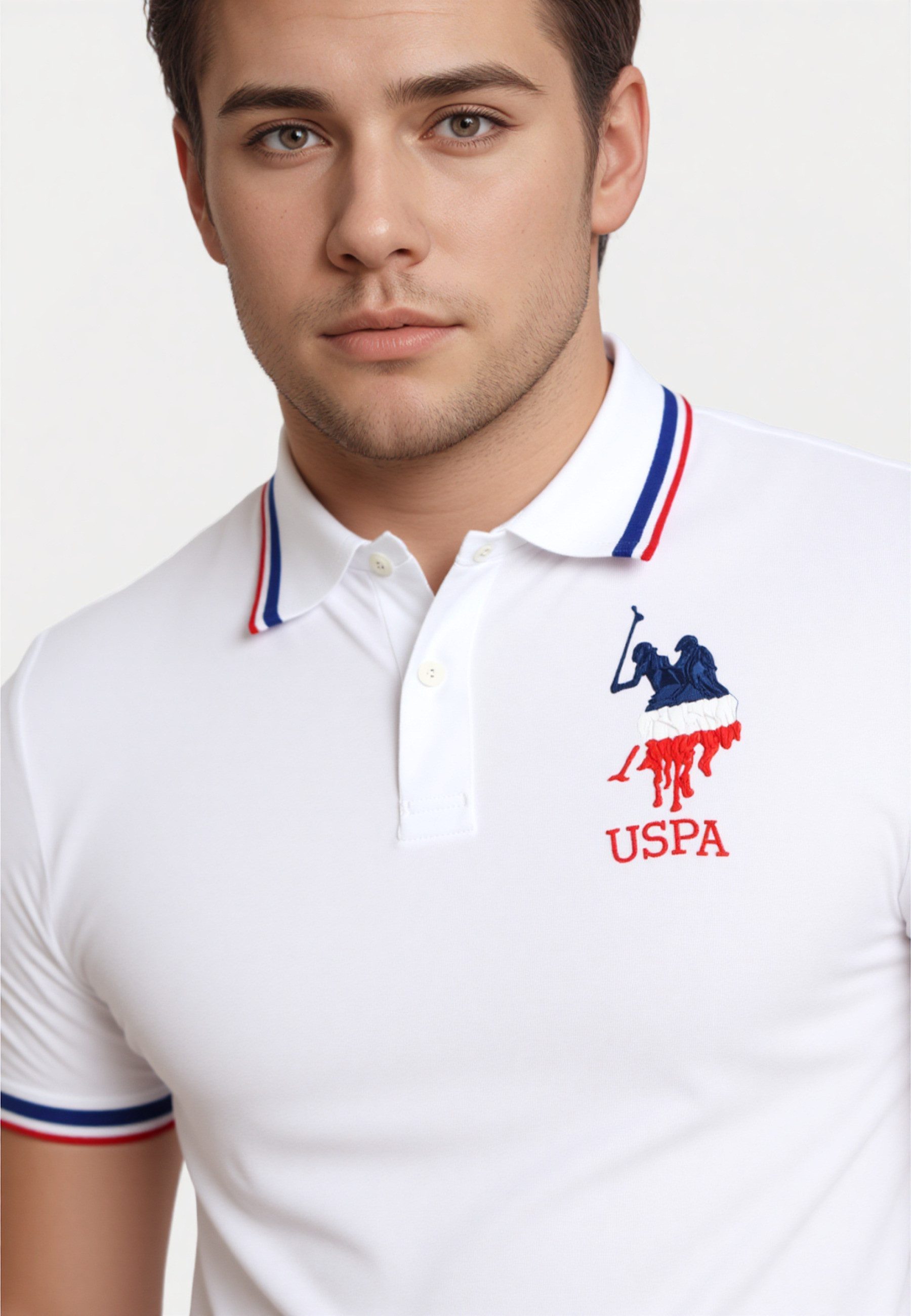 U.S. Polo Assn. Poloshirt Poloshirt Tricolour Shortsleeve (1-tlg., 1) günstig online kaufen